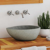 Vidaxl Washbasin Oval (37-46) X (29-36) CM Kamień