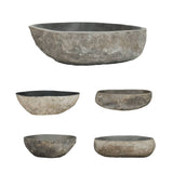 Vidaxl lavabo ovale (45-53) x (34-41) cm Stone de la rivière