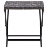 Vidaxl kruk inklapbaar poly rattan bruin