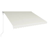 Vidaxl luifel gëtt automatesch 400x300 cm Crème verlängert