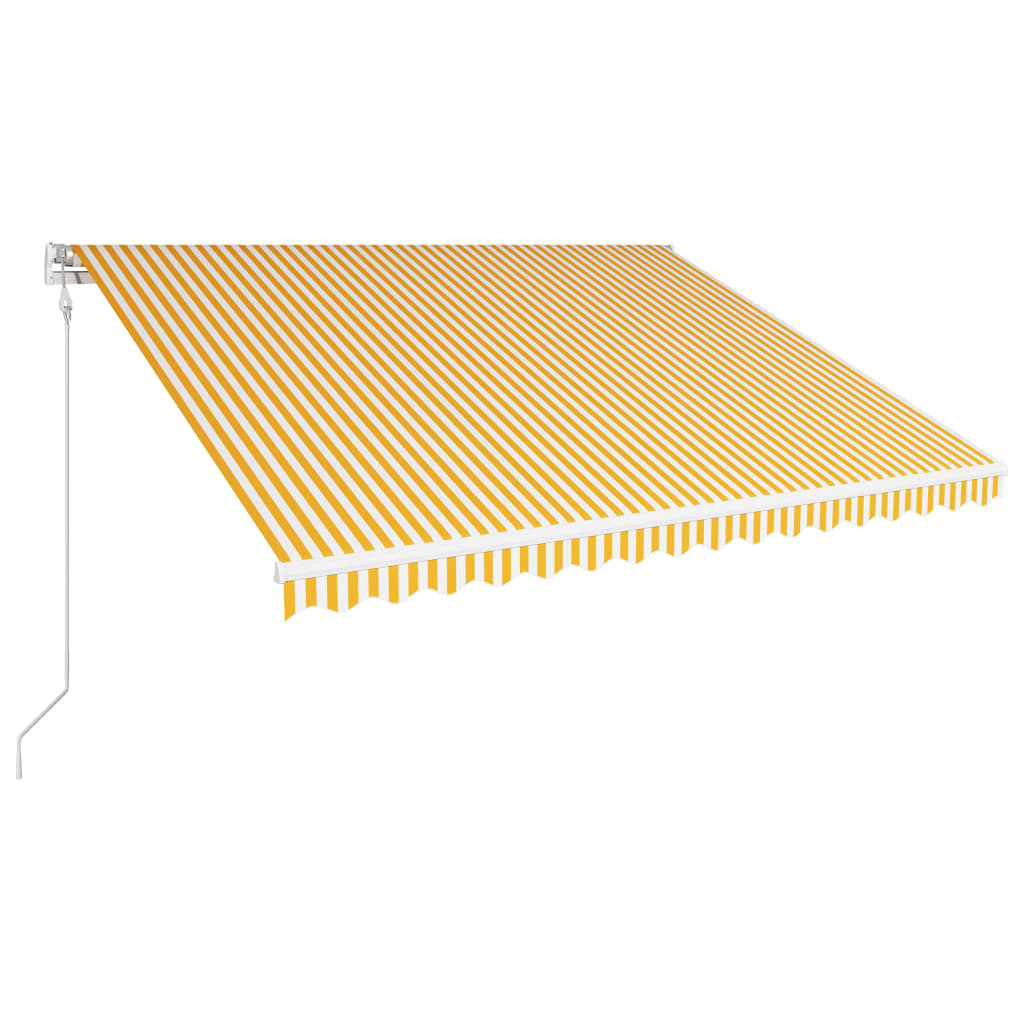 Vidaxl Luifel Automatico estensibile 400x300 cm giallo e bianco