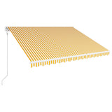 Vidaxl Luifel Automático Extendible 400x300 cm Amarillo y blanco