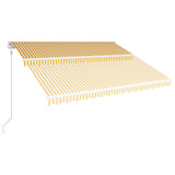 Vidaxl Luifel Automático Extendible 400x300 cm Amarillo y blanco