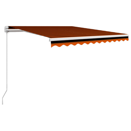 Vidaxx Markise manuell ausziehbar 350x250 cm Orange und Braun