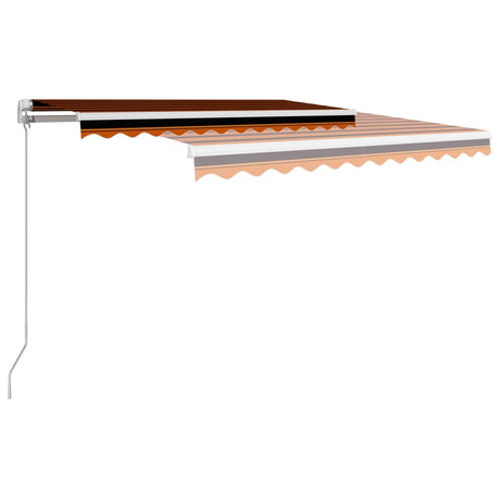 Vidaxx Markise manuell ausziehbar 350x250 cm Orange und Braun