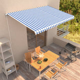 Vidaxl Luifel manually extends 450x300 cm blue and white