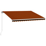 Vidaxl Luifel manually extends 450x300 cm orange and brown