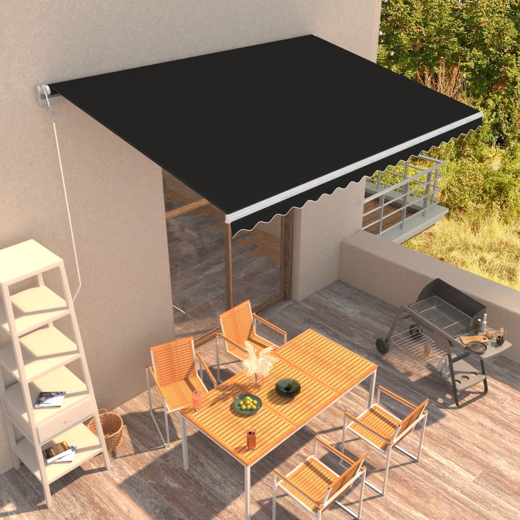 Vidaxl Luifel étend automatiquement l'anthracite de 450x300 cm