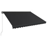 Vidaxl Luifel manually extends 400x300 cm anthracite