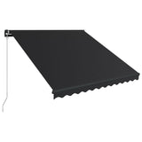 Vidaxl Luifel manually extendable with LED 300x250 cm anthracite