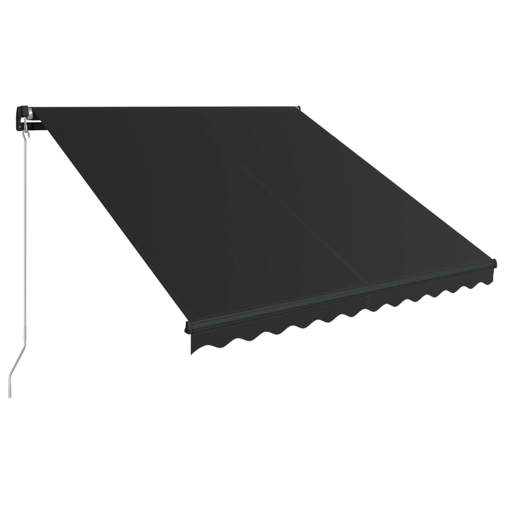 Vidaxl luifel extensible manuellement avec LED 350x250 cm anthracite