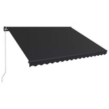 Vidaxl Luifel manually extendable with LED 400x300 cm anthracite