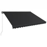 Vidaxl Luifel manually extendable with LED 450x300 cm anthracite