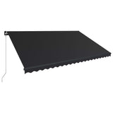 Vidaxl Luifel manually extendable with LED 500x300 cm anthracite