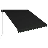 Vidaxl Luifel extensible avec le capteur de vent et LED 350x250 cm anthracite