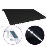 Vidaxl Luifel extensible avec le capteur de vent et LED 600x300 cm anthracite