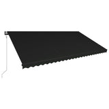 Vidaxl Luifel extensible avec le capteur de vent et LED 600x300 cm anthracite