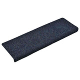 Vidaxl Treppenmatten Selbstadhäsiv 15 Teile 65x21x4 cm blaue rechteckige Kante
