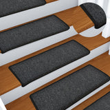 Vidaxl -Treppenmatten 15 ST 65x21x4 cm Anthrazit -Rechteckkante