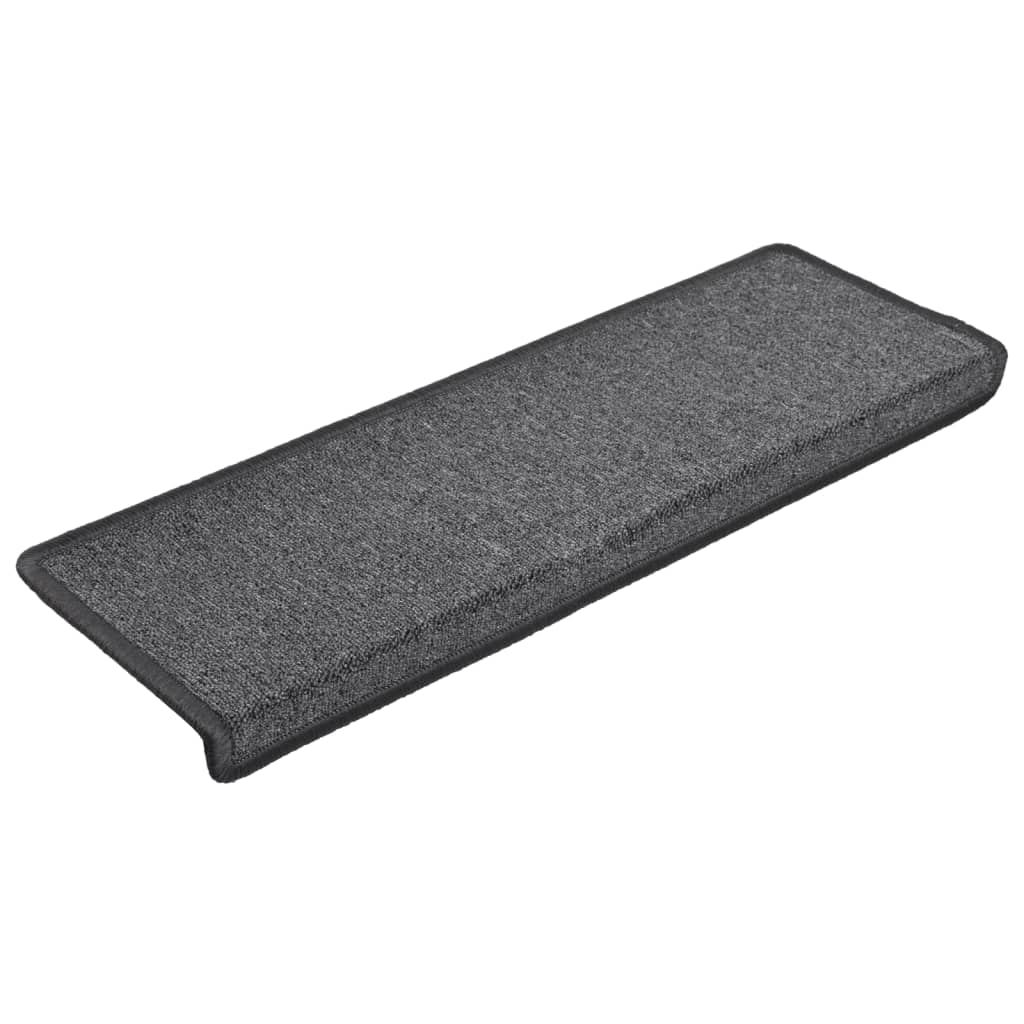 Podstavki za stopnice Vidaxl 15 St 65x21x4 cm temno siva