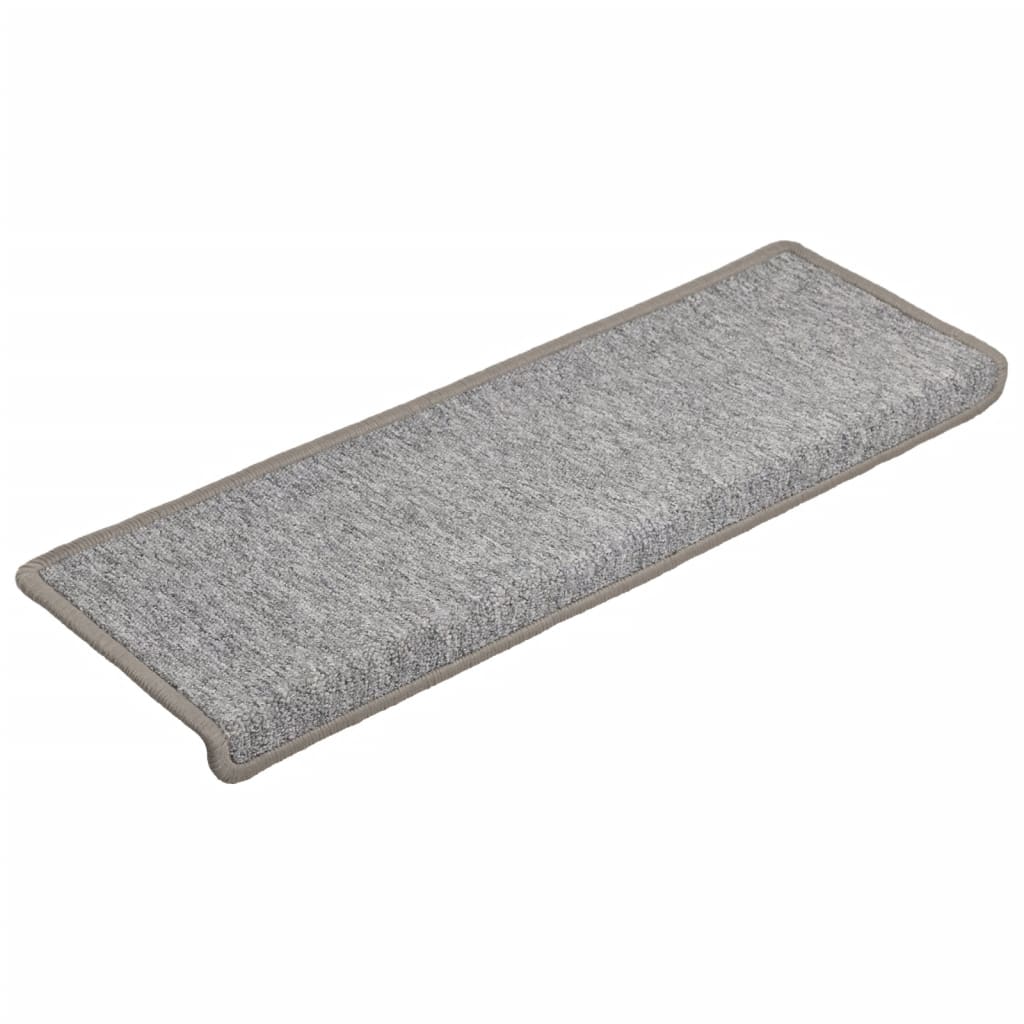 Mattes d'escalier Vidaxl 15 st 65x21x4 cm gris clair