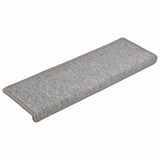 Vidaxl stair mats 15 st 65x21x4 cm light gray