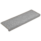 Vidaxl -Treppenmatten 15 ST 65x21x4 cm hellgrau