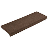 Vidaxl -Treppenmatten 15 ST 65x21x4 cm Braun