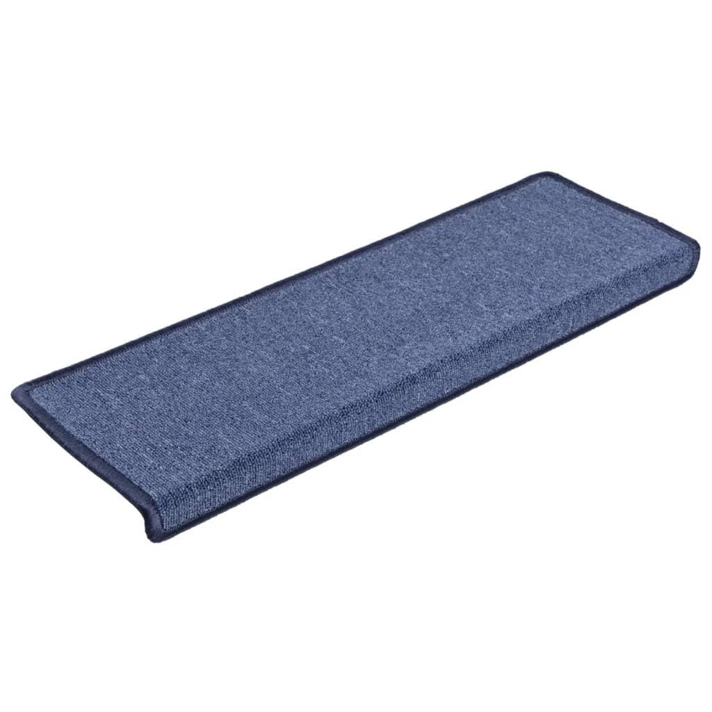 Vidaxl stair mats 15 st 65x25 cm blue