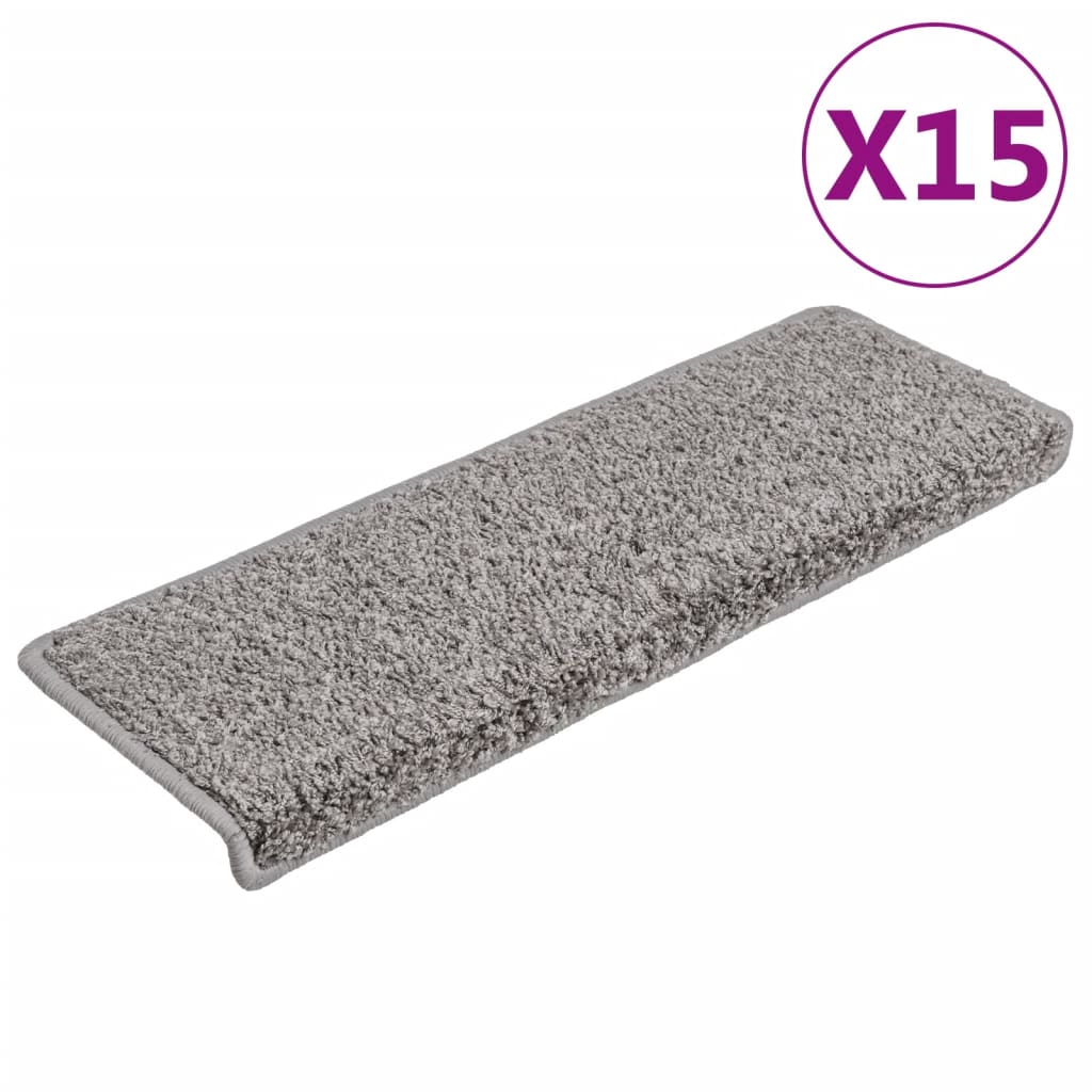 Podstavki za stopnice Vidaxl 15 St 65x21x4 cm siva