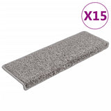 Podstavki za stopnice Vidaxl 15 St 65x21x4 cm siva