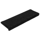 Vidaxl Stair Mats 15 St 65x21x4 cm svart