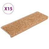 Vidaxl trapmatten 15 st 65x21x4 cm beige