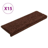 Vidaxl trappematter 15 St 65x21x4 cm brun