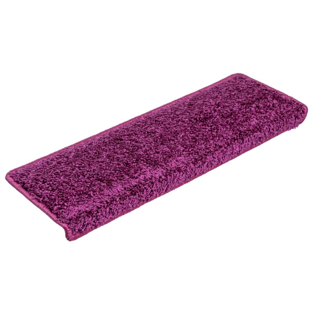 Vidaxl stair mats 15 st 65x21x4 cm purple