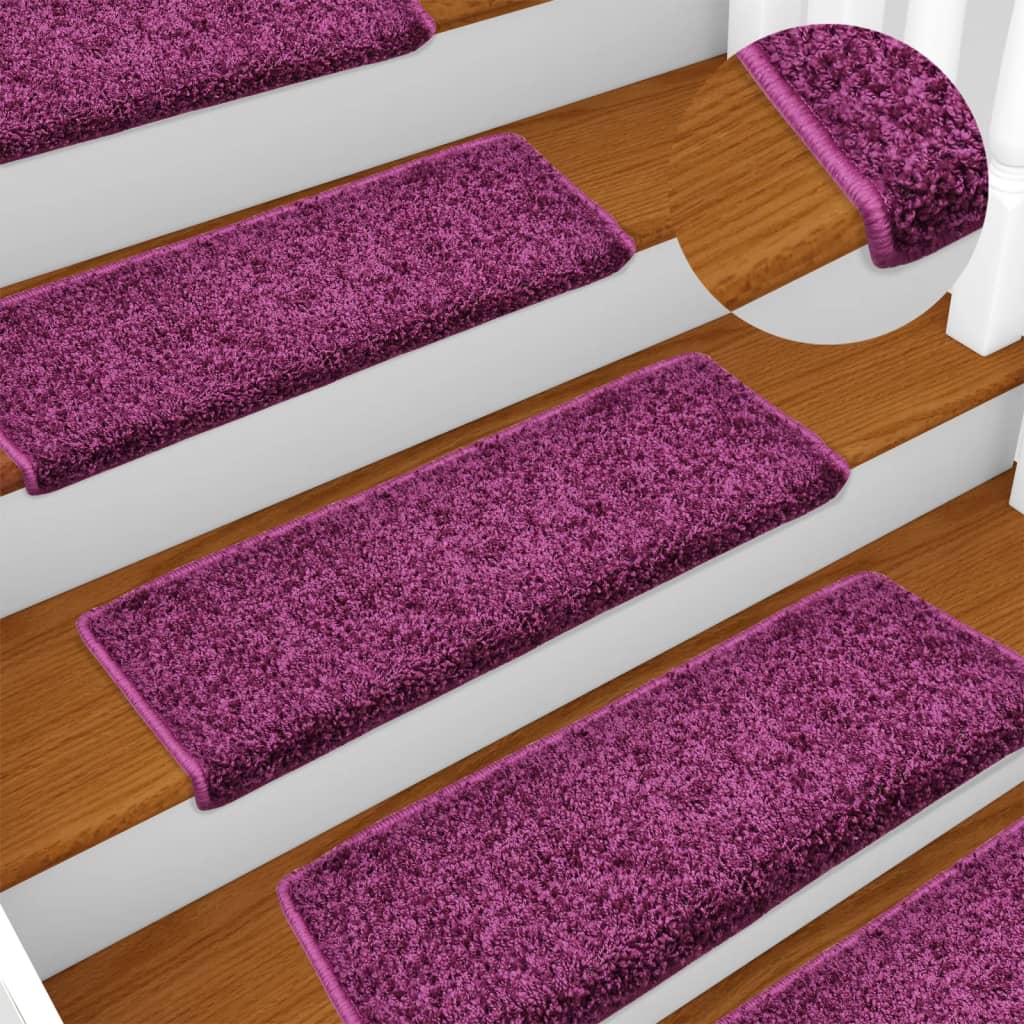 Vidaxl Stair Mats 15 St 65x21x4 CM Purple