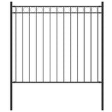 Vidaxl Garden Fence 1,7x0,8 m en acier noir