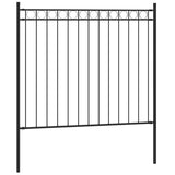 Vidaxl Garden Fence 1,7x0,8 m en acier noir