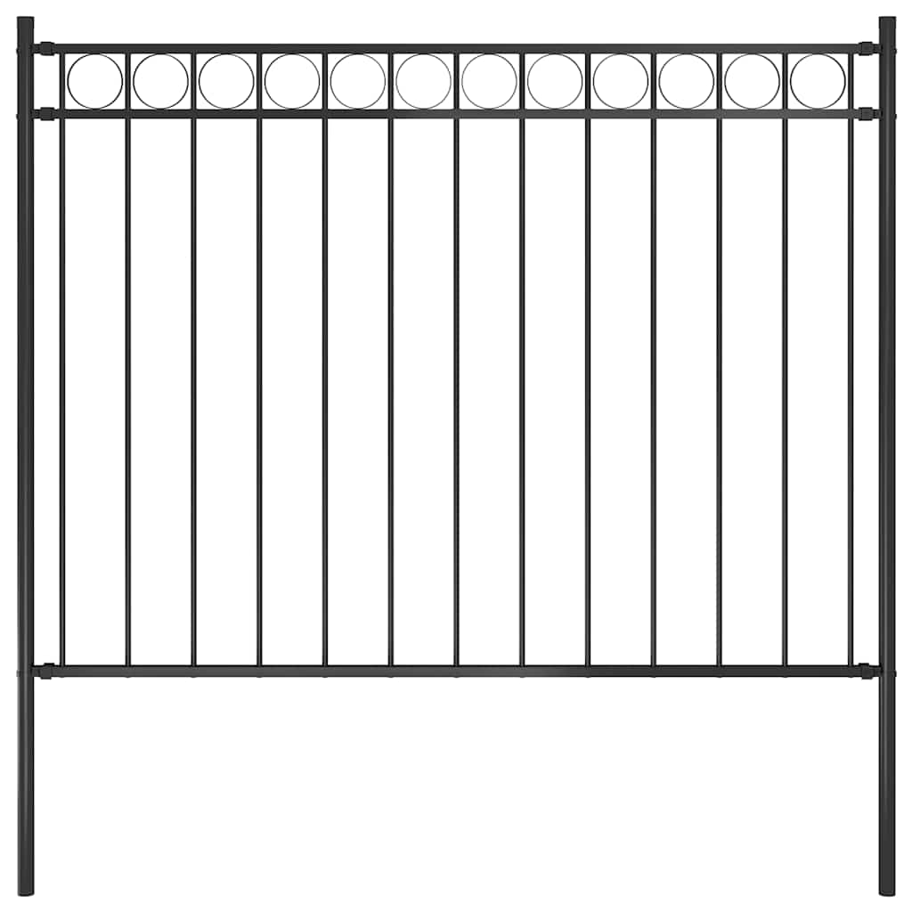 Vidaxl Gartenzaun 1,7x1 m Stahl schwarz