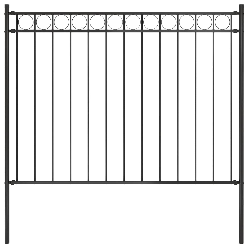 Vidaxl Garden Fence 1,7x1 m in acciaio nero