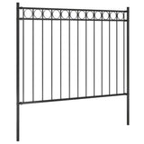 Vidaxl Garden Fence 1,7x1 m in acciaio nero