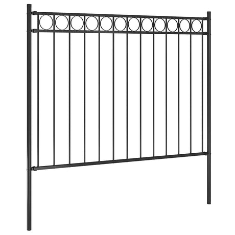 Vidaxl Gartenzaun 1,7x1,2 m Stahlschwarz