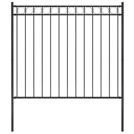 Vidaxl Gartenzaun 1,7x1,5 m Stahlschwarz