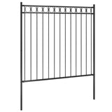 Vidaxl garden fence 1.7x1.5 m steel black