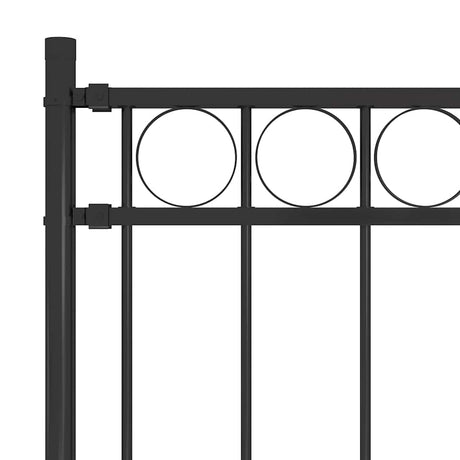 Vidaxl Gartenzaun 1,7x1,5 m Stahlschwarz