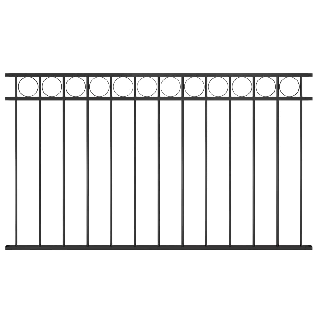 Vidaxl fence panel 1.7x0.8 m steel black