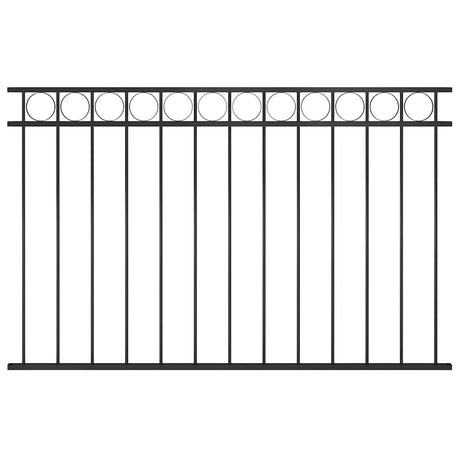 Vidaxl Zauntafel 1,7x1 m Stahlschwarz