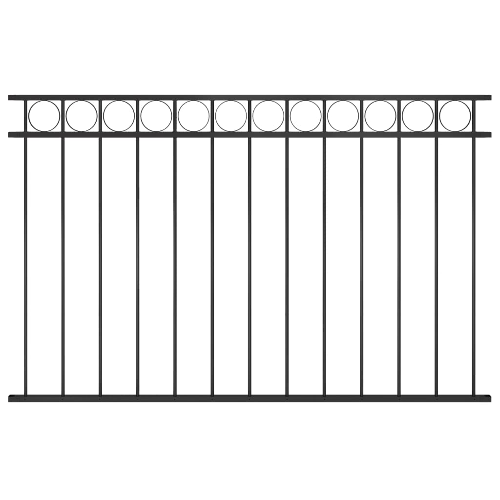 Vidaxl Fence Panel 1.7x1 m Stal czarna