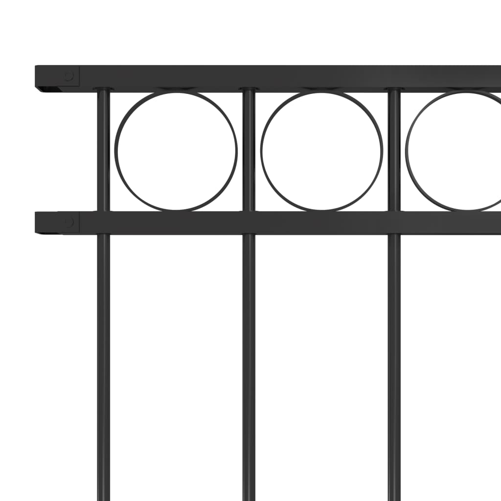 Vidaxl Fence Panel 1.7x1 m Stal czarna