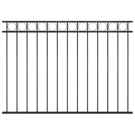 Vidaxl Zauntafel 1,7x1,2 m Stahlschwarz